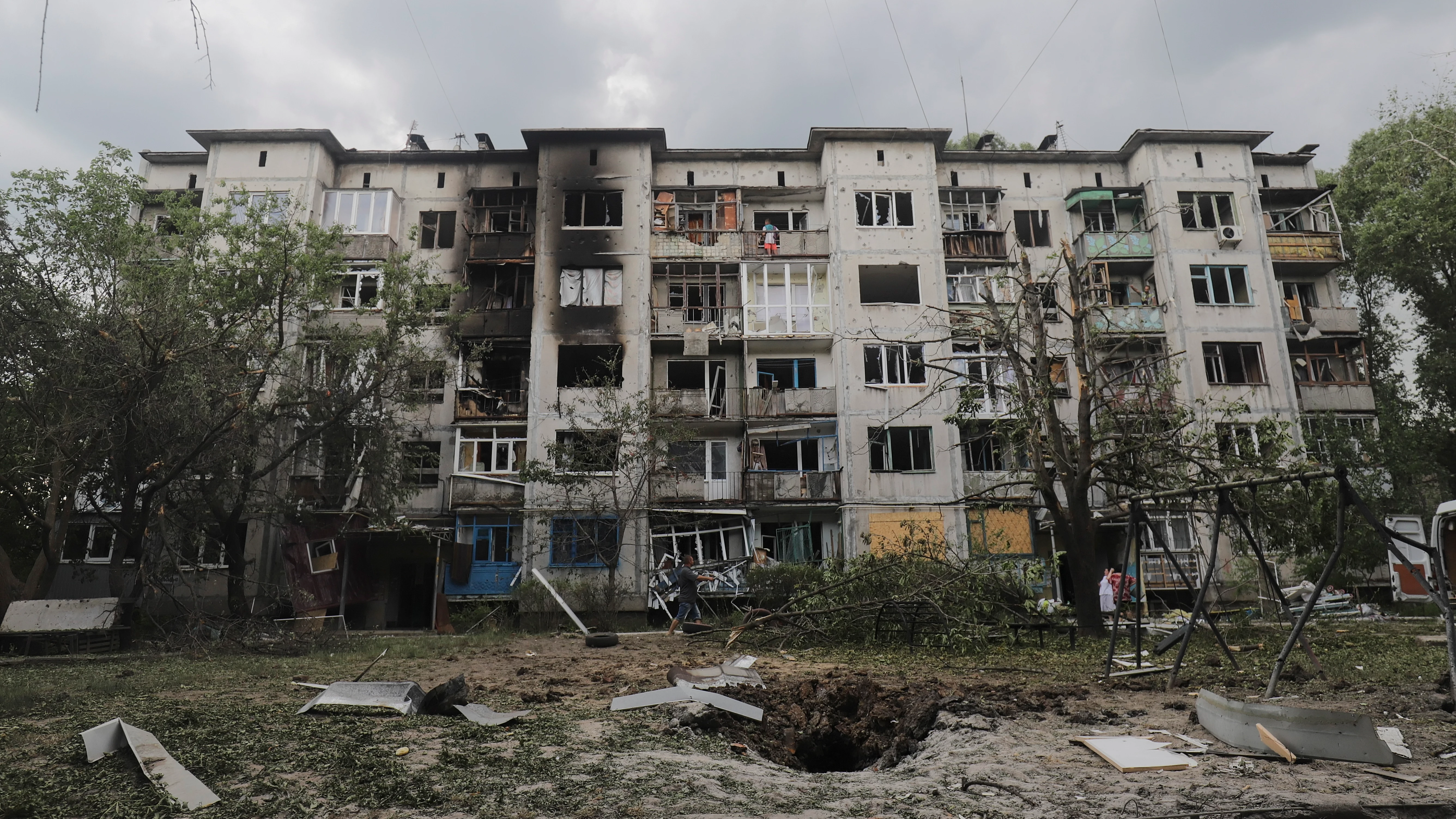 Imagen de los bombardeos sobre la ciudad ucraniana de Bajmut Imagen de los bombardeos sobre la ciudad ucraniana de Bajmut