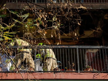 Imagen de la vivienda afectada por el incendio en Fuensanta