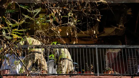 Imagen de la vivienda afectada por el incendio en Fuensanta Imagen de la vivienda afectada por el incendio en Fuensanta