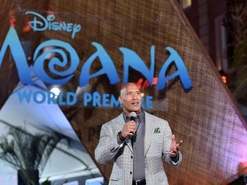 Dwayne Johnson presentando la película de Disney 'Moana', 'Vaiana en España'