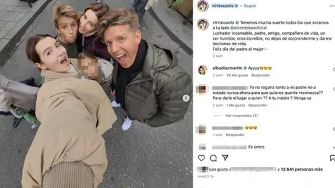 Virginia Troconis felicita a su marido, Manuel Díaz 'El Cordobés', por el Día del Padre Virginia Troconis felicita a su marido, Manuel Díaz 'El Cordobés', por el Día del Padre