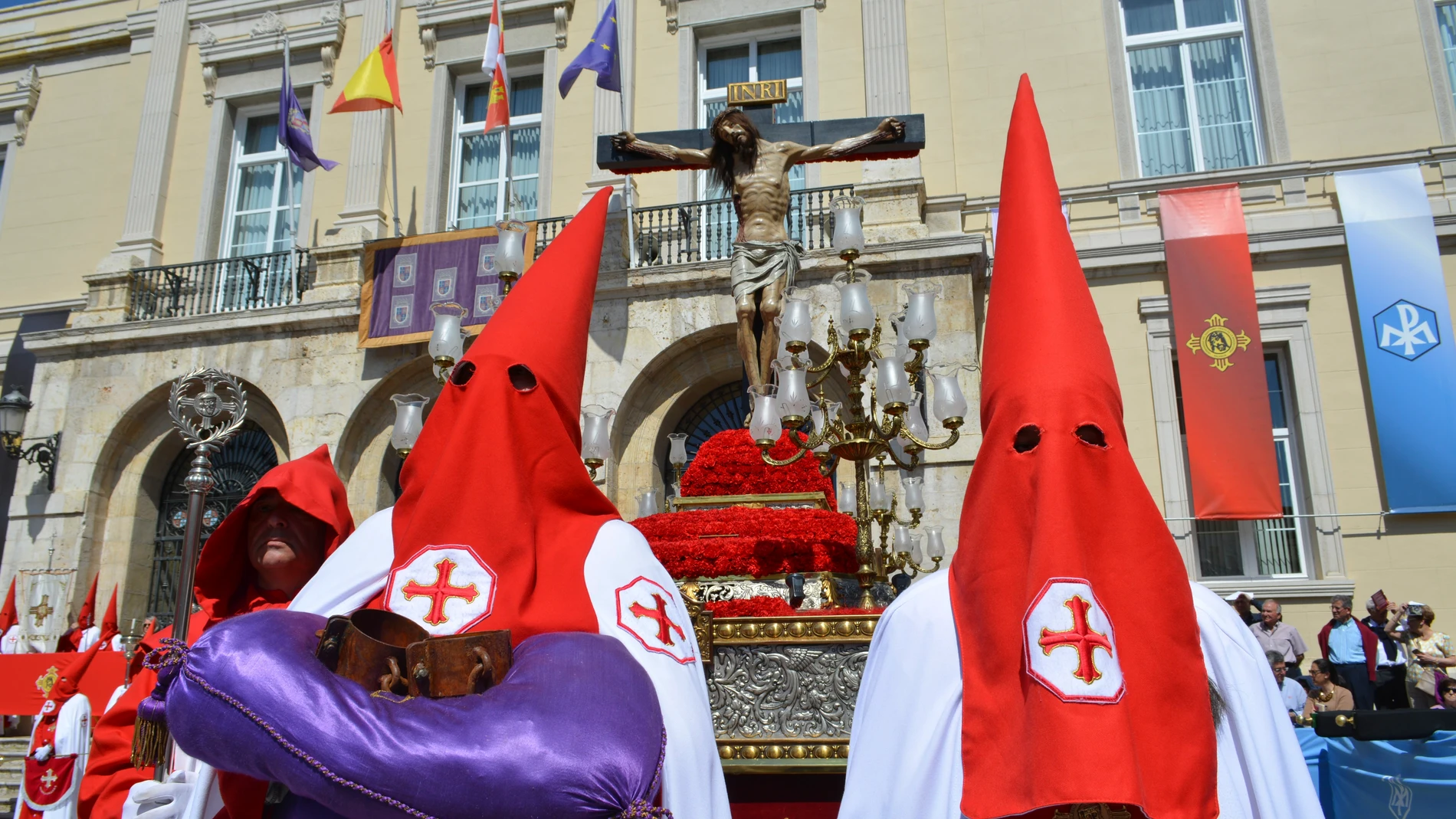 Imagen de la celebración del Acto del Indulto en la Plaza Mayor de Palencia