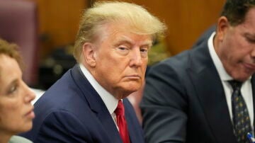 Donald Trump durante la celebración del juicio
