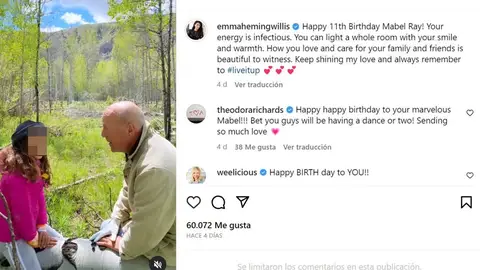 Bruce Willis junto a su hija Bruce Willis junto a su hija