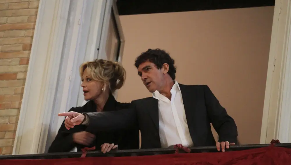 Melanie Griffith y Antonio Banderas en la Semana Santa de Málaga