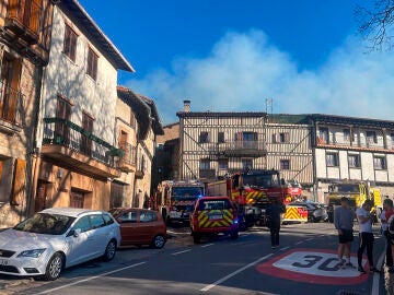 Viviendas afectadas por el incendio en La Alberca