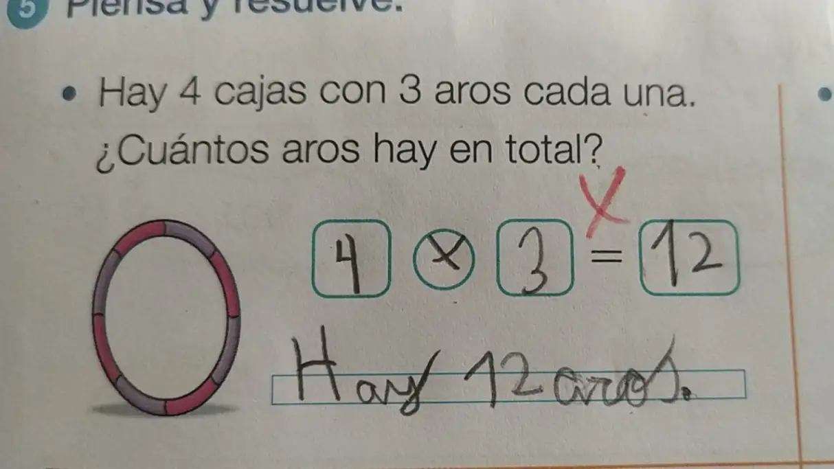 ¿Cuánto es 4x3? ¿Por qué está mal este ejercicio de matemáticas? ¿Cuánto es 4x3? ¿Por qué está mal este ejercicio de matemáticas?