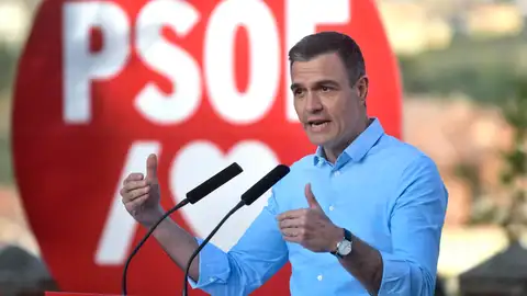 El presidente del Gobierno y secretario general del PSOE, Pedro Sánchez, durante un acto del partido en Segovia