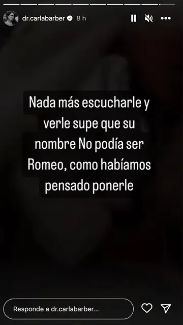 Carla Barber cambia el nombre a su hijo Carla Barber cambia el nombre a su hijo