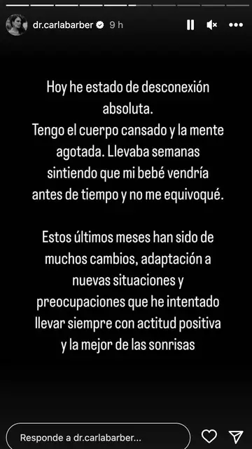Explicación de la desconexión de Carla Barber Explicación de la desconexión de Carla Barber