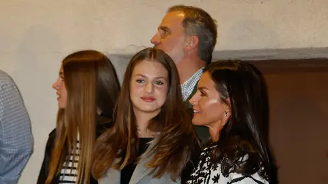 La princesa Leonor junto a sus padres y su hermana La princesa Leonor junto a sus padres y su hermana
