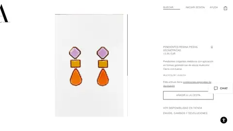 Pendientes resina piezas geométricas Pendientes resina piezas geométricas