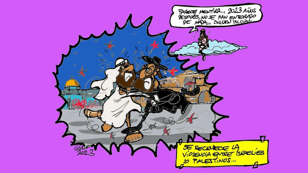 Los enfrentamientos entre palestinos e israelíes, en la viñeta gráfica Los enfrentamientos entre palestinos e israelíes, en la viñeta gráfica
