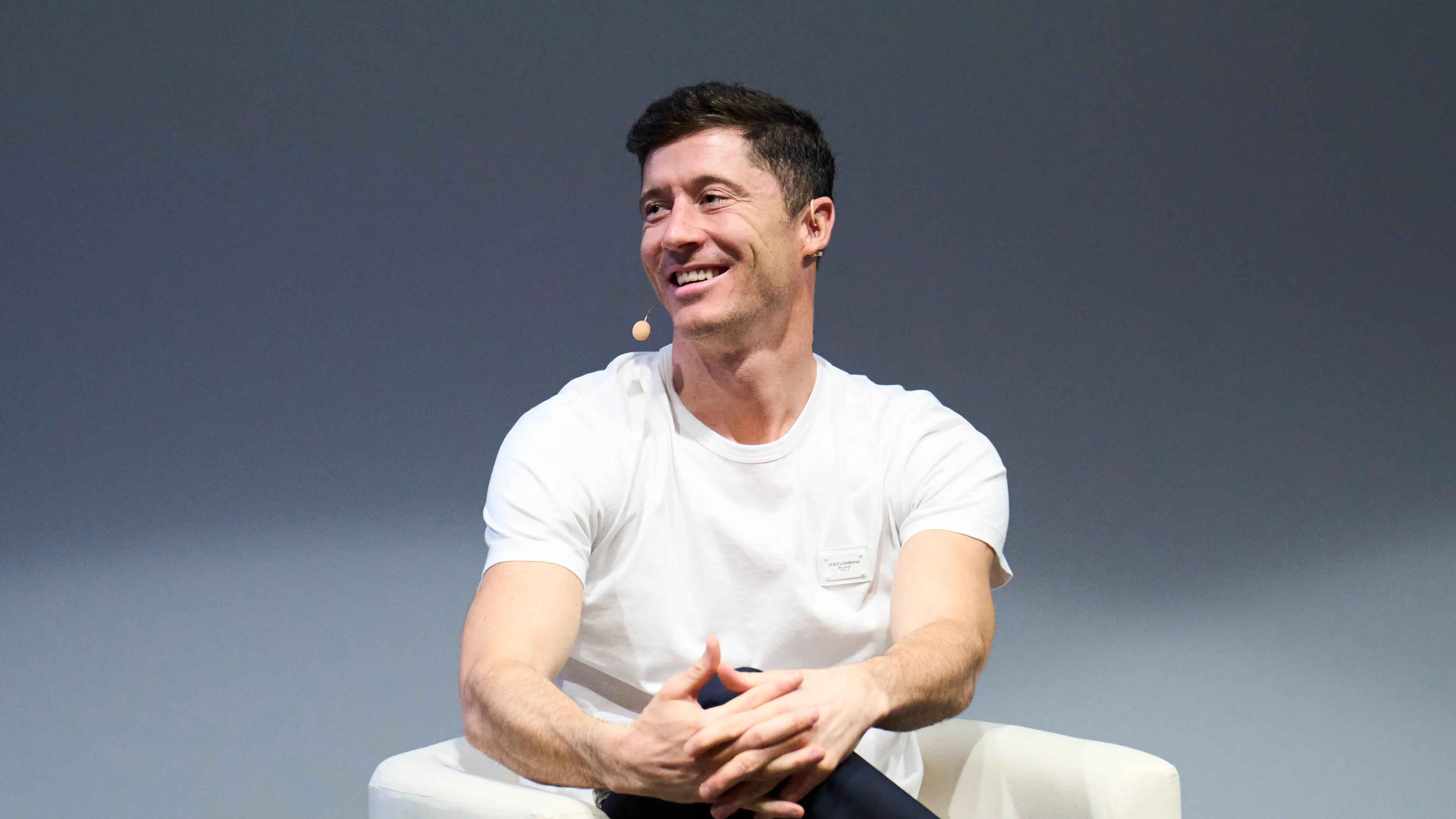 Lewandowski, en un acto en Barcelona Lewandowski, en un acto en Barcelona