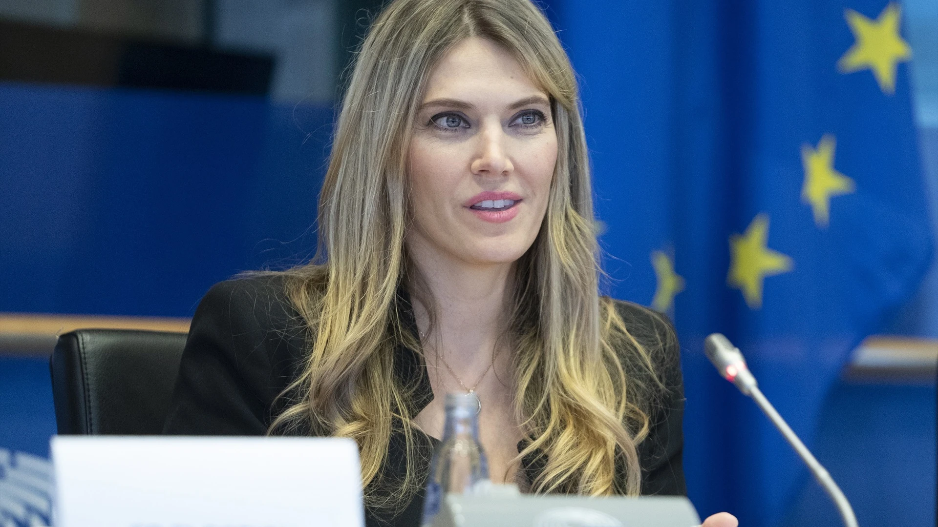 La vicepresidenta del Parlamento Europeo Eva Kaili La vicepresidenta del Parlamento Europeo Eva Kaili