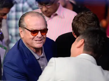 Jack Nicholson en un combate de boxeo Jack Nicholson en un combate de boxeo