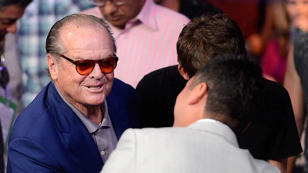 Jack Nicholson en un combate de boxeo Jack Nicholson en un combate de boxeo