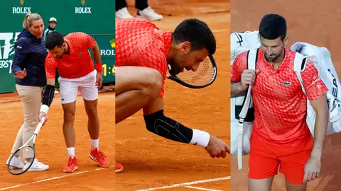 Novak Djokovic, en su partido ante Musetti en Montecarlo