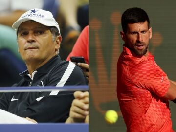 Toni Nadal y Novak Djokovic