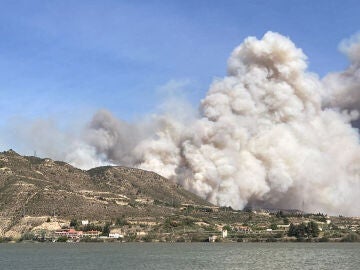 Imagen del incendio registrado en Lleida