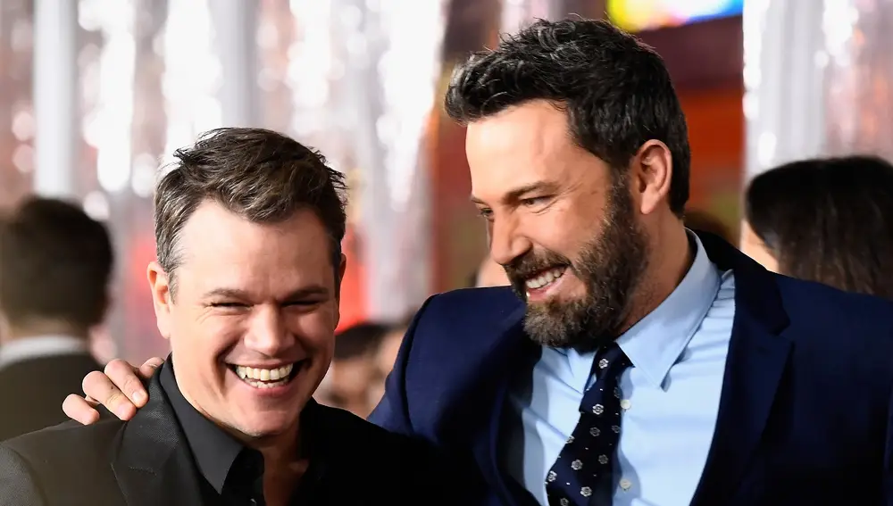 Matt Damon y Ben Affleck pasando un buen rato