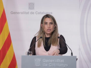 La portavoz del Govern, Patricia Plaja, en rueda de prensa