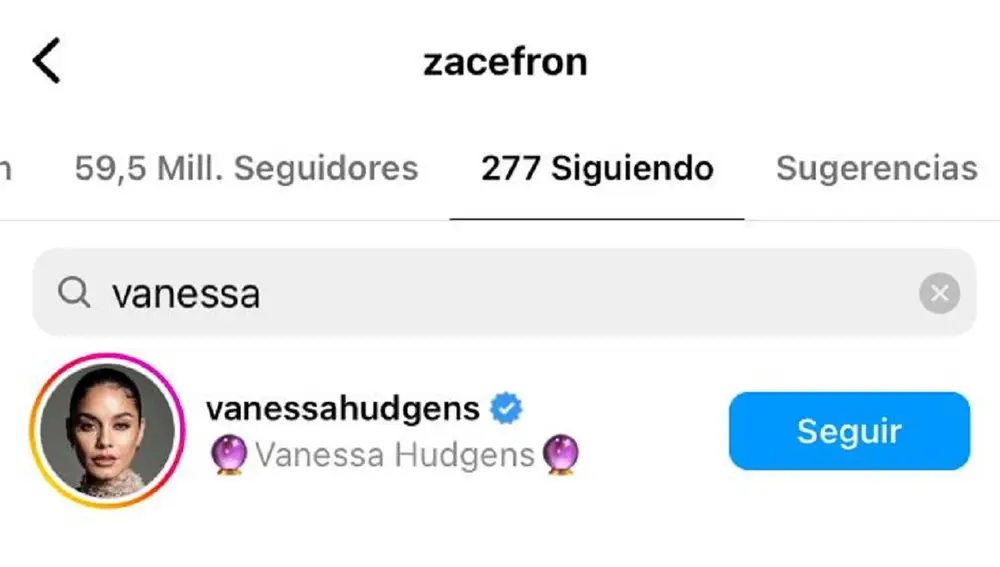 Zac Efron empieza a seguir a Vanessa Hudgens en Instagram