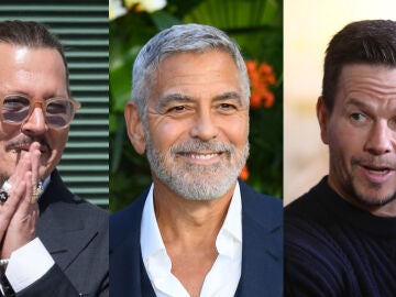 Johnny Depp George Clooney y Mark Wahlberg