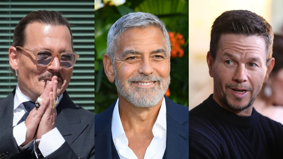 Johnny Depp George Clooney y Mark Wahlberg