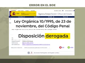 Error en el BOE Error en el BOE