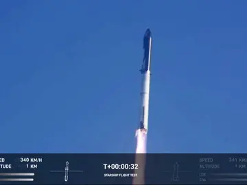El megacohete Starship de Elon Musk explota nada más despegar. El megacohete Starship de Elon Musk explota nada más despegar.