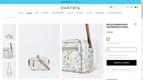 Bolso bandolera estampado floral Bolso bandolera estampado floral