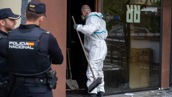 Imagen del restaurante incendiado