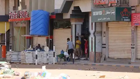 Vista de una calle de Jartum en Sudán Vista de una calle de Jartum en Sudán