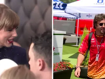 Tylor Swift y Fernando Alonso. Tylor Swift y Fernando Alonso.