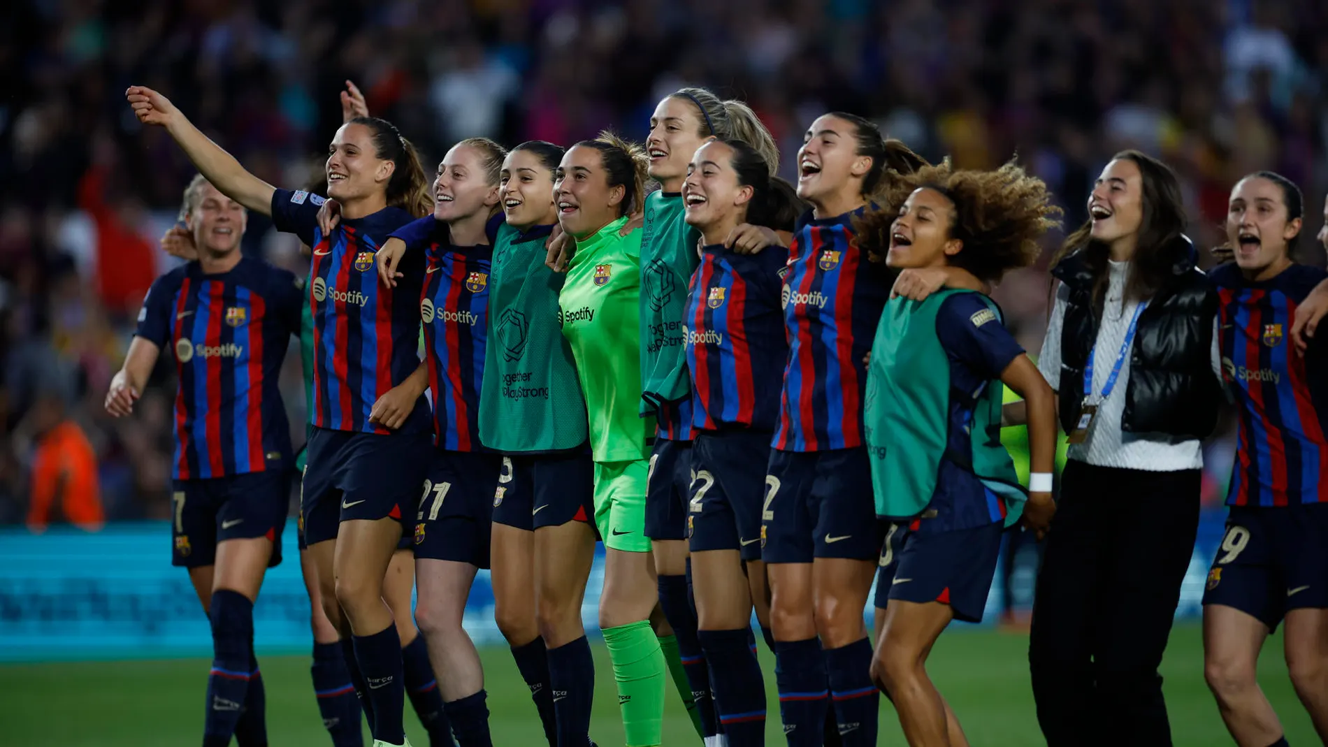 El Barça Femení celebra el pase a la final de la Champions