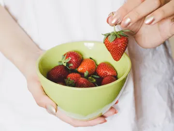 Recipiente con fresas Recipiente con fresas