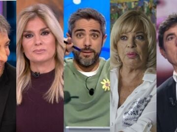 Pablo Motos, Sandra Golpe, Roberto Leal, Bárbara Rey y Manel Fuentes
