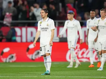 Modric se muestra contrariado tras encajar un gol ante el Girona en Liga Modric se muestra contrariado tras encajar un gol ante el Girona en Liga