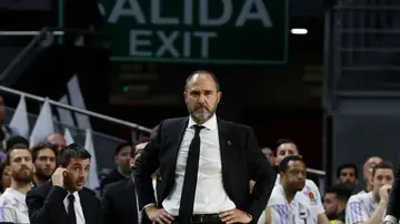 Chus Mateo, en un partido con el Real Madrid Chus Mateo, en un partido con el Real Madrid