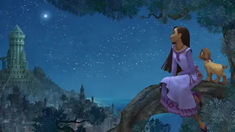 Asha y la cabra Valentino en la película de Disney 'Wish' Asha y la cabra Valentino en la película de Disney 'Wish'