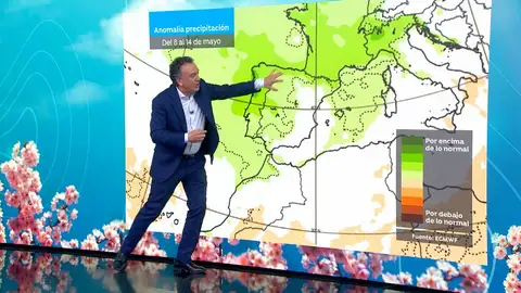 La previsión de lluvias de Roberto Brasero para el mes de mayo La previsión de lluvias de Roberto Brasero para el mes de mayo