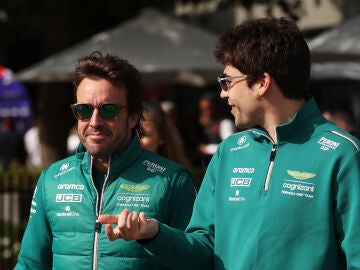 Fernando Alonso y Lance Stroll, pilotos de Aston Martin