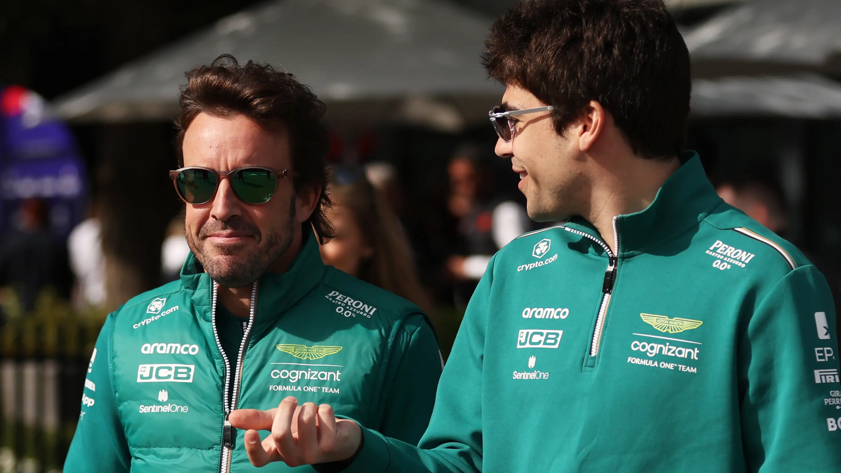 Fernando Alonso y Lance Stroll, pilotos de Aston Martin