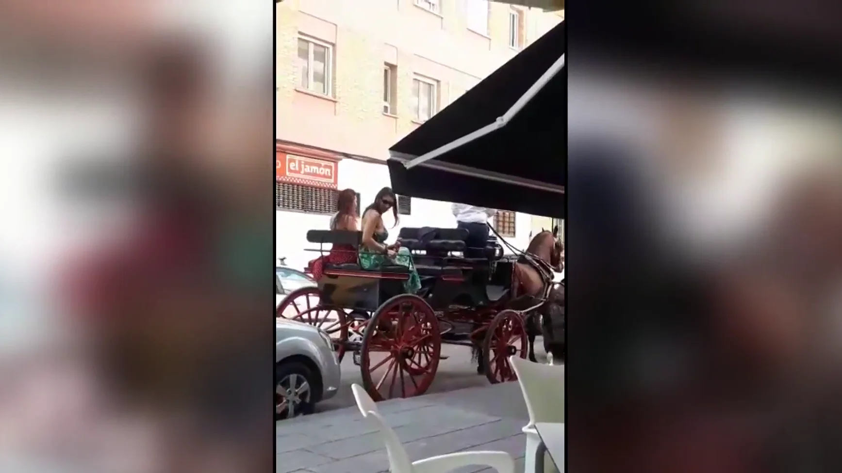 As&iacute; se aparca un coche de caballos
