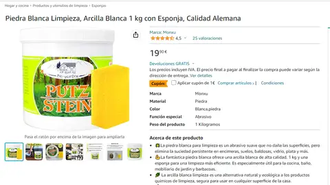 Piedra blanca 1 kg Piedra blanca 1 kg