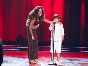 Rosario y Felipe en 'La Voz Kids'