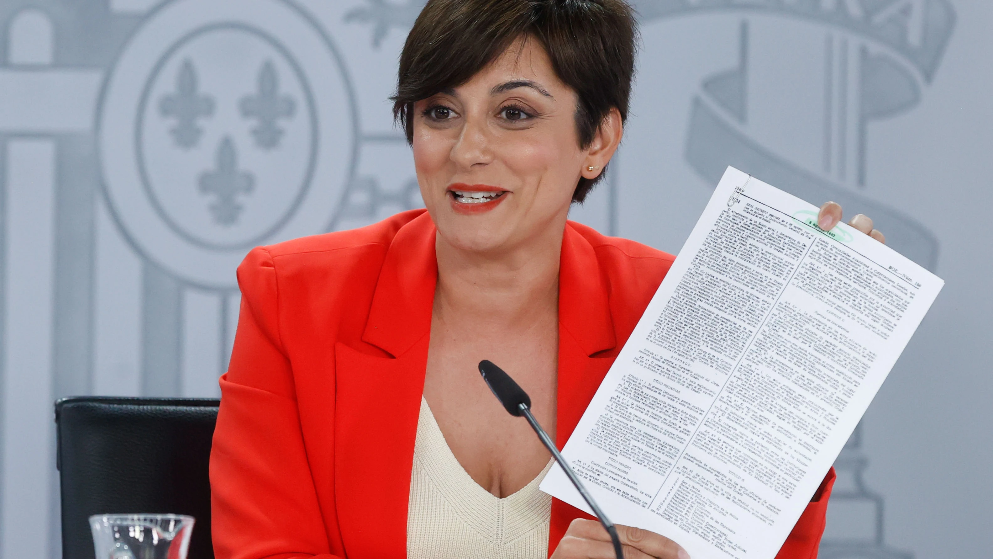 La ministra de Pol&iacute;tica Territorial y Portavoz del Gobierno, Isabel Rodr&iacute;guez