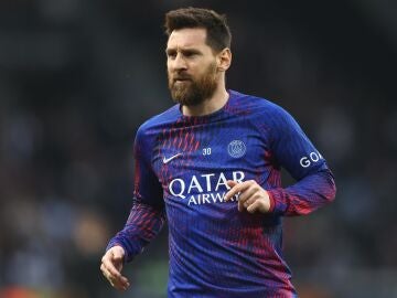 Leo Messi, en un entrenamiento con el PSG