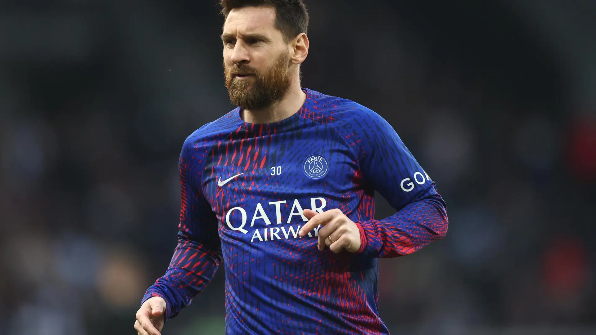 Leo Messi, en un entrenamiento con el PSG